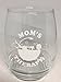 Mom's Therapy Funny Stemless Wine Glass 17 Ounce Creative Idea for Her Humorous Present For Your Mom Wife Girlfriend Sister Friend Coworker Daughter or Bath Lover