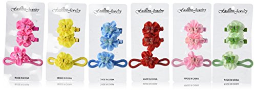 Linda Fashion Butterfly Hair Clip and Scrunchy, 12 Count