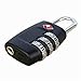 FST Tsa Lock Luggage Locks for Travel 3 Digit Combination All Metal TSA Approved Lock 4 Pack-Black