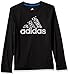 adidas Boys' Big Basic Long Sleeve Tee Shirt, Midnight, M (10/12)