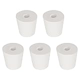 Labasics 5# Single-Hole Rubber Stoppers, 5-Pack