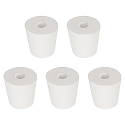 Labasics 5# Single-Hole Rubber Stoppers, 5-Pack