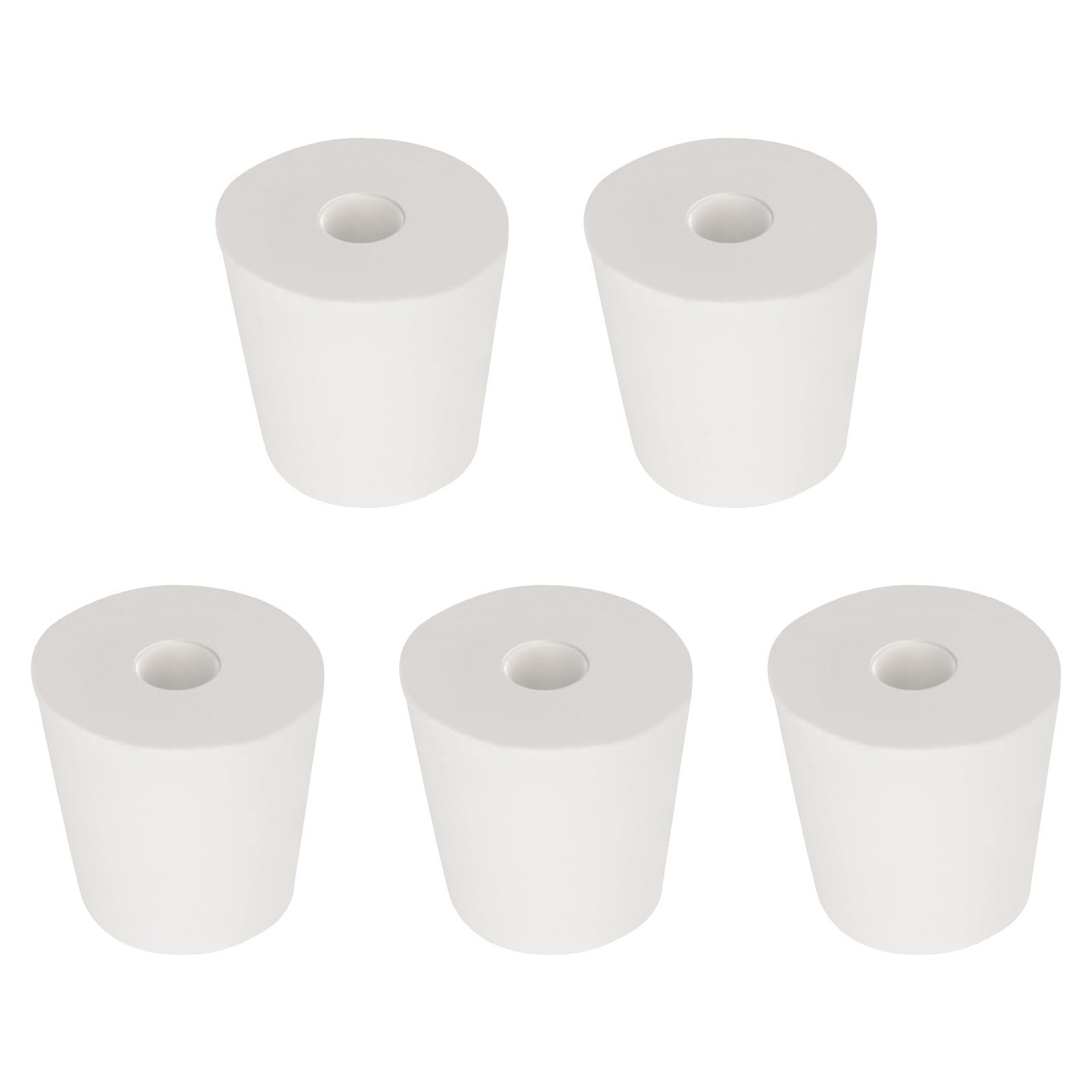 Labasics 5# Single-Hole Rubber Stoppers, 5-Pack