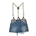 PanDaDa Girls Clothing Sets Ruffled Sleeveless Tops T Shirt Plaid Shorts Vest (6 years, Blue)