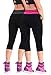 iLoveSIA Women's Tights Capri Legging Rose Red+ Grey US Size M