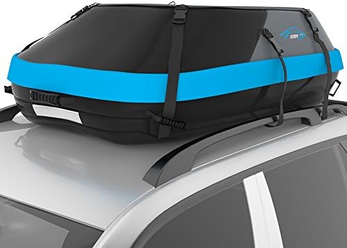 STDY 20 Cubic Feet Rooftop Cargo Carrier Bag,Travel Cargo Bag Box Storage Luggage by waterproof 600-Denier Polyester Material -with Easy to Install Straps - Soft shell Luggage Rack Bag,Suitable for ca