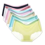 IHHASD 6 Packs Soft Womens Invisible Underwear Seamless Sexy Briefs Panties(XXL)