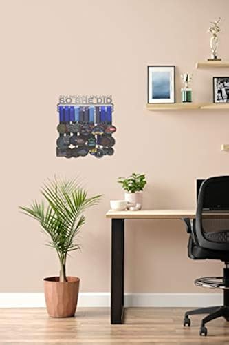 Allied Medal Hanger - 'She Believed She Could So She Did' Display Rack, 12" Wide With 3 Bars