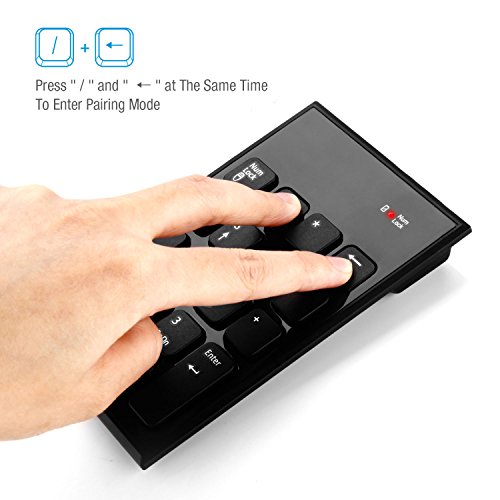 Bluetooth Number Pad, Jelly Comb 19 Keys Wireless Numeric Keypad for
