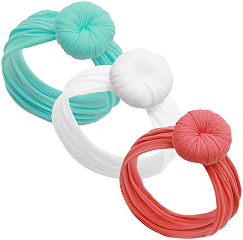 Baby Girl Headbands and bows - Nylon Turban Round Knot Headband Fits newborn toddler infant girls
