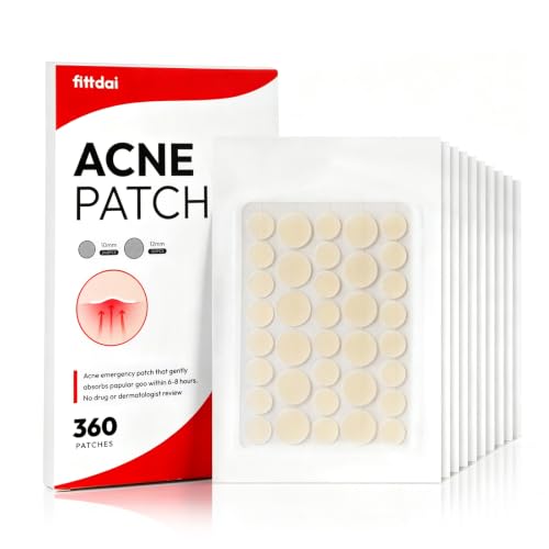 Patch Bouton Invisible en Hydrocolloïde - Pimple Patch imperméable & respirant, Absorption intense sans résidu, Traitement acné, 10MM & 12MM (360 patchs bouton acne)