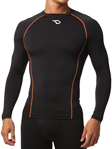 Defender Men's Long Sleeve T-Shirt Cool Dry Tights Baselayer Soccer BO_M