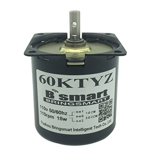 Bringsmart 60ktyz 110V 110rpm Ac Motor Low Noise Gearbox Electric Motor Barbecue High Torque 110V Synchronous AC Reduction Motor