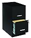 Space Solutions - 2 Drawer Fully Assembled Steel File Cabinet, Home & Small Office Use, Fits Under Most Desks, 22