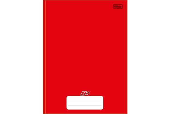 Tilibra - Caderno Brochura Capa Dura Universitário, D+, 48 Folhas, Vermelho