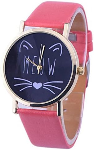 Womens Cat Watch,POTO JY-35 2017 New Cute Cat Meow Analog Quartz Watch Gift