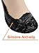 Zando Womens Anti-slip Low Cut Loafer Socks Anti-skidding Lace Hidden No Show Liner Socks D 3 Pairs Nude One Size:8.5