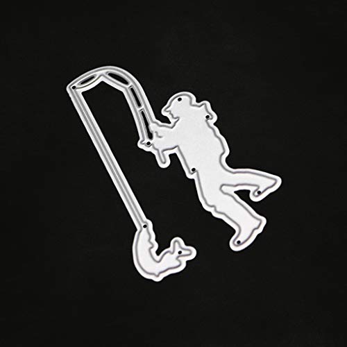 Itlovely Fishing Metal Cutting Dies Stencil DIY Scrapbooking Album Stamp Paper Card Embossing Craft Decor