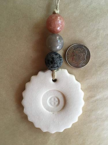 Earth Element Essential Oil Diffuser Astronomy Ornament with Sunstone Moonstone Lava Stones