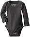 L'ovedbaby Unisex-Baby Newborn Organic G'loved-Sleeve Bodysuit, Gray, 0/3 Months