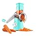 Round Drum Mandoline Slicer Rotary Cheese Grater Manual Vegetable Slicer Veggie Potato Shredder Nut Chopper
