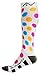 A-Swift Compression Socks for Women and Men Polka Dot, Medium
