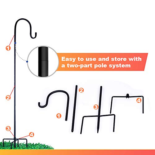 Shepherd-Hooks for Bird-Feeder Lantern Plant-Hook Garden-Stake - 35 Inch 4 Pack Plant Stand Hanger for Outdoor Flower Basket, Bird Feeder Hanger Weddings Garden Patio Lawn Decor - Thumbnail 3