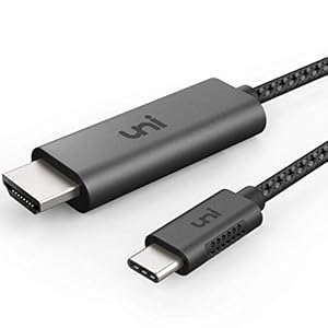 uni USB C naar HDMI kabel (4K @ 60Hz), USB Type C naar HDMI kabel [compatibel met Thunderbolt 3] voor MacBook Pro…