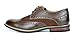 Bruno MARC PRINCE-09 Men's Oxford Modern Classic Brogue Wing-Tip Lace Up Leather Lined Perforated Dress Oxfords Shoes Dark-Brown Size 9.5