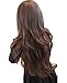 Wigs Winwuxi Womens Girls Fashion Wavy Curly Long Hair Human Full Wigs With Hairnet Deep Brown
