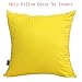 Thmyo 4-Pack 100% Cotton Comfortable Solid Decorative Throw Pillow Cases Square Cushion Covers Sublimation Blank DIY Throw Pillowcase (Only Pillow Covers No Inserts)(18x18 inch/45x45cm,Yellow)