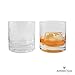 Pratico Kitchen Ambrosia Collection Zeus Whiskey Glasses, 10 oz Large Old Fashioned Glasses fits Ice Cubes 2.25 inch, 2 Pack