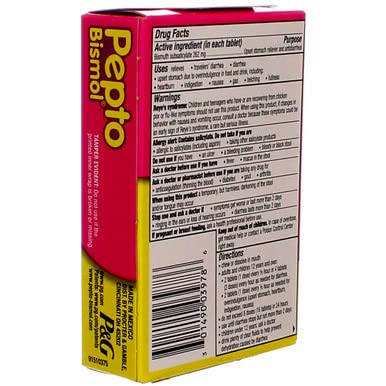 PEPTO-BISMOL 5 SYMPTOMS DIGESTIVE RELIEF CHEWABLE TABLETS, CHERRY 30 EA (PACK OF 6)