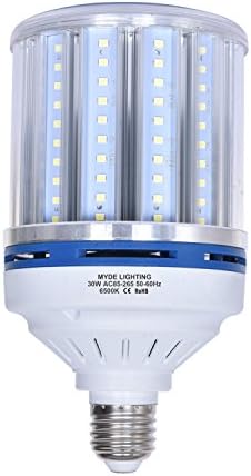 30W LED Corn Light Bulb 250 Watt Equivalent, E26 Medium Base 3300Lm Daylight 6500K Replacement for Metal Halide Bulb, HID, CFL, HPS, Super-Bright, Energy-Efficient