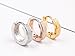1 Pairs Body/Cartilage/Nose/Lips Stainless Steel Small Hoop Huggie Hinge Earrings (Rose Gold)