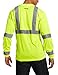 Key Industries Men's ANSI Class 3 Visibility Long Sleeve Pocket T-Shirt, Hi-vis, 2X-Large