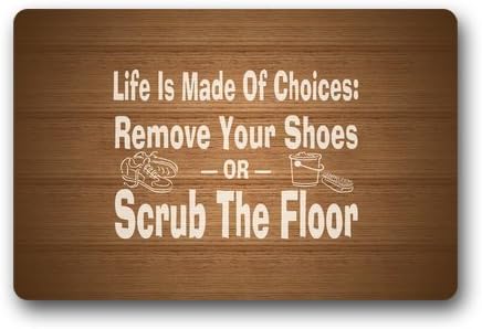 Generic Machine Clean Top Fabric &amp; Non-Slip Rubber Backing Durable Indoor/Outdoor Doormat Door Mats - Funny Creative Welcome Jigsaw Series 18 x 30 inches