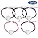 Suede Leather Bracelet with Blank Cabochons Bezel Tray for Handmade Crafts Adjustable Flat Rope Wristband Fit 0.78'' 20Pcs
