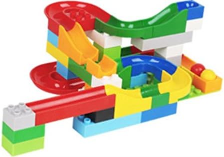 Marble Run Building Construction Blocks Toy Set, Puzzle Race Rail Track and Crazy Ball - 48 Pieces Set