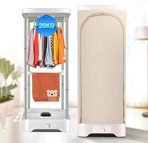 QIAOY Electric Clothes Dryer Household Double-layer Automatic Timing Mute Fast Air Dry Stainless Steel With Vertical Ironing Machine Indoor Airers (Load 20KG 900W 510 * 510 * 1450mm),Mechanicalmodels