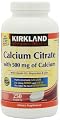 Kirkland Signature Calcium Citrate 500mg 250 Tablets