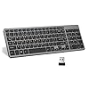 Wireless-Keyboard-24GHz-Ultra-Slim-Rechargeable-Wireless-Keyboard-with-Numeric-Keypad-for-Computer-PC-Laptop-Surface-QWERTY-UK-Layout-Gray Vivefox Wireless Keyboard, 2.4GHz Ultra Slim Rechargeable Wireless Keyboard with Numeric Keypad for Computer, PC, Laptop…