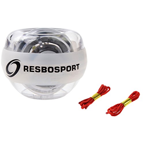 RESBO Wrist Trainer Ball Exerciser Hand Spinner Gyroscopic Ball Metal Type Gyro Ball with LED Light