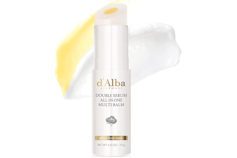 d’alba Piedmont Italian White Truffle Double Serum All-in-one Multi Balm, Vegan Skincare with Vitamin C and Vegan Collagen, 3-in-1 Anti Wrinkle, Eye Treatment, Dark Spot Remover