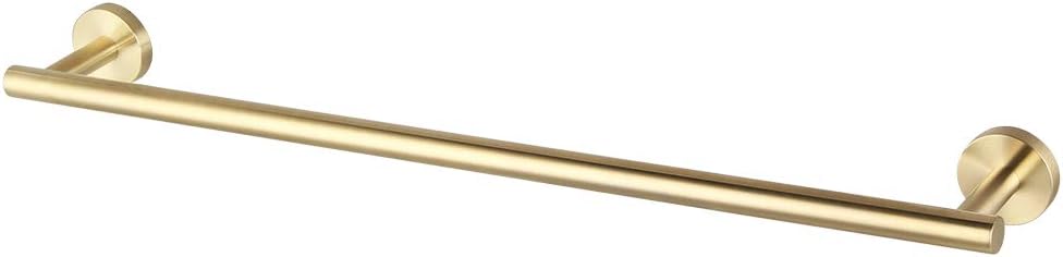 GERZWY 24-Inch Bathroom Towel Bar Stainless Steel Bath Towel Bar Contemporary Style Wall Mount Brushed PVD Zirconium Gold AG1101C60-BZ