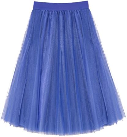 Women's A Line Knee Length Tutu Tulle Prom Party Dance Skirt