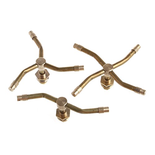 Onpiece Garden 1/2" Sprinkler Head Rotary Sprayer Brass Watering Irrigation Fountain (4 Arm)