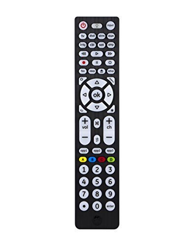 GE Backlit Buttons Universal Remote Control, Samsung TV Remote Control Replacement, Samsung Remote Control for Smart TV, Roku Remote Replacement, Vizio, LG TV, Sony, Apple TV, 8-Device, Black, 37123