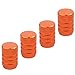 TOMALL Orange Round Style Aluminum Tire Valve Stem Caps for Auto Car Motorcycles