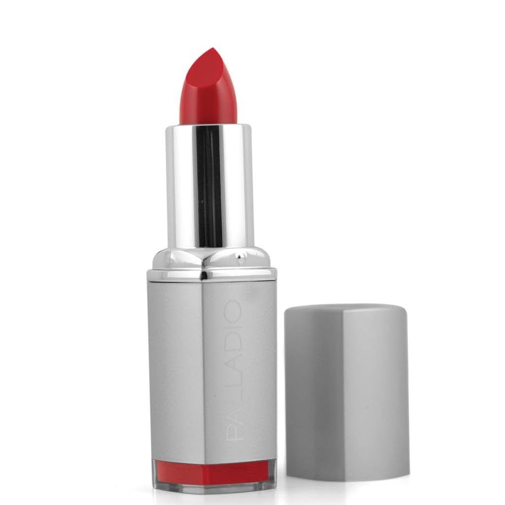 Palladio Herbal Lipstick, Rich Pigmented and Creamy Lipstick, Infused with Aloe Vera, Chamomile & Ginseng, Prevents Lips from Drying, Combats Fine Lines, Long Lasting, Just Red โ image 1